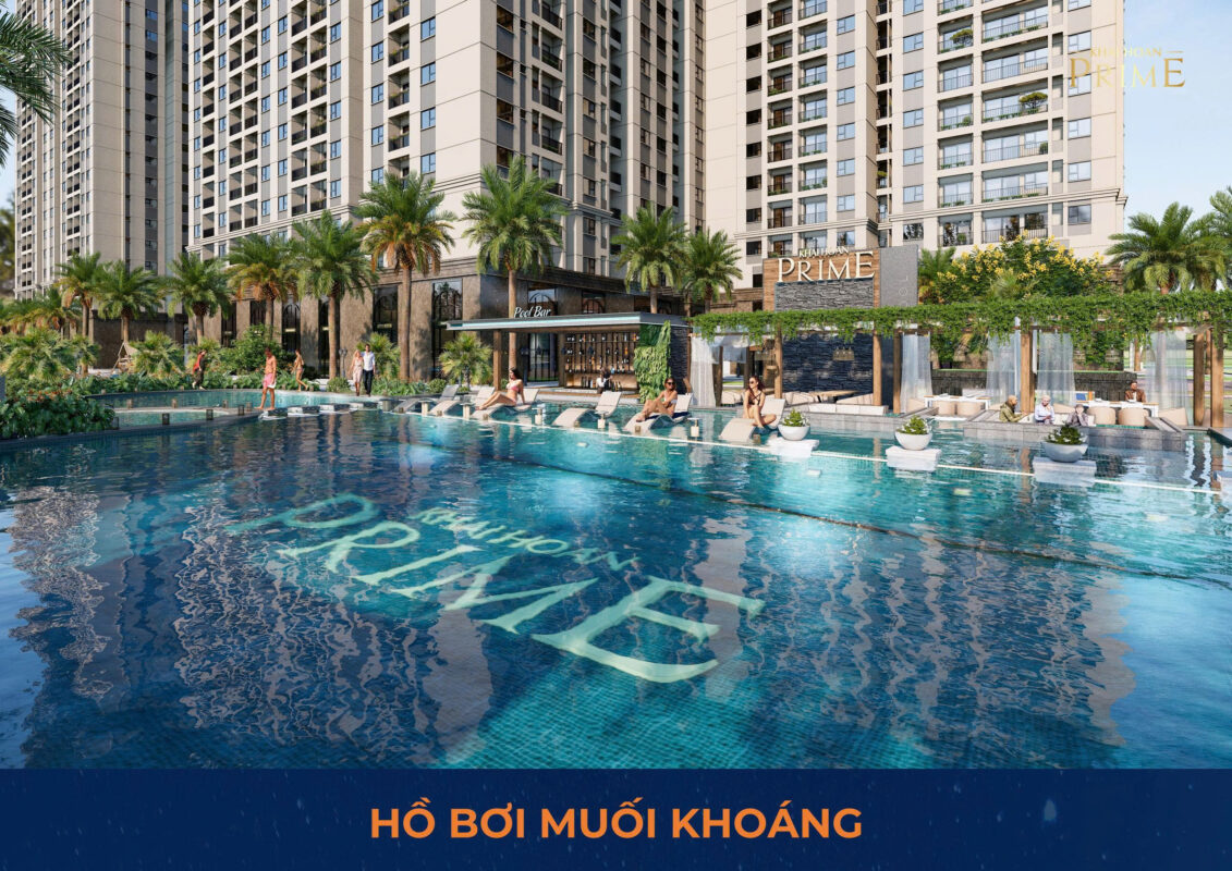 Hồ bơi nước khoáng mặn tại dự án Khải Hoàn Prime, Nhà Bè
